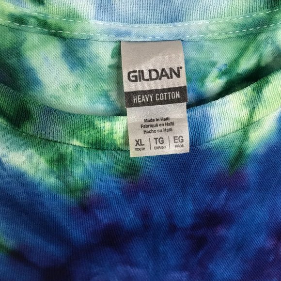 🍭KIDS Tie-Dye T-Shirt | Blue/Green | X-Large - Picture 5 of 6